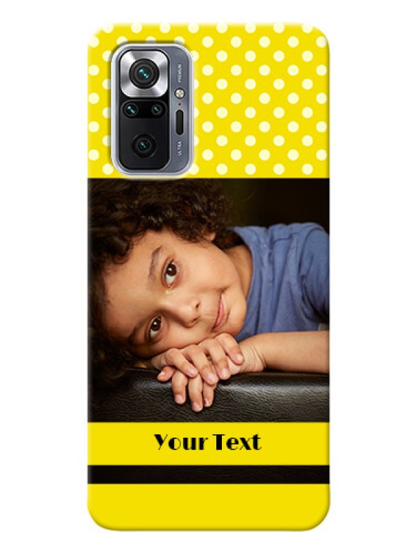 Custom Redmi Note 10 Pro Custom Mobile Covers: Bright Yellow Case Design