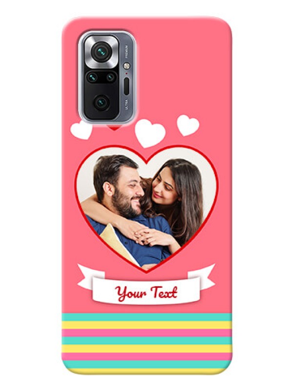 Custom Redmi Note 10 Pro Personalised mobile covers: Love Doodle Design