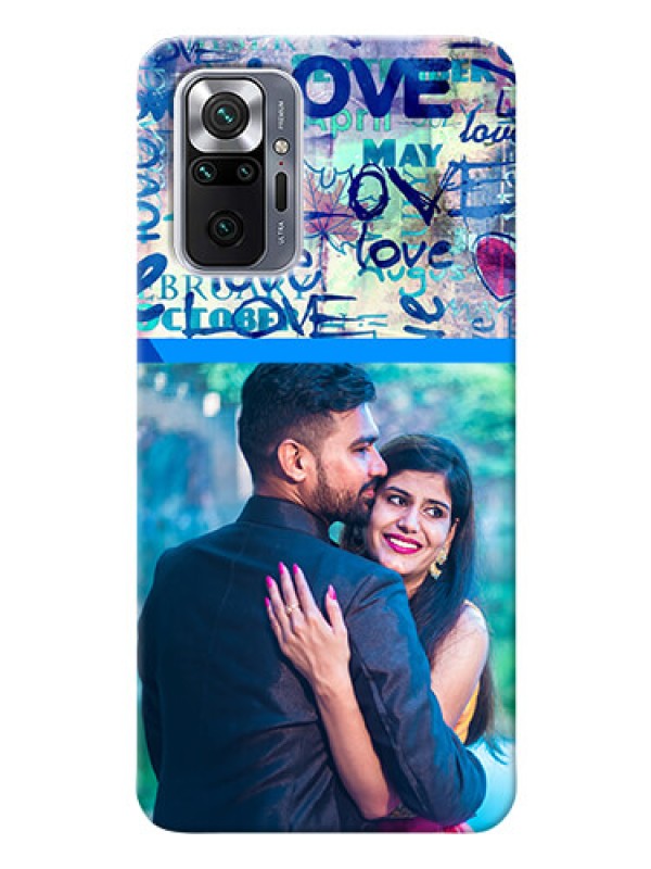 Custom Redmi Note 10 Pro Mobile Covers Online: Colorful Love Design