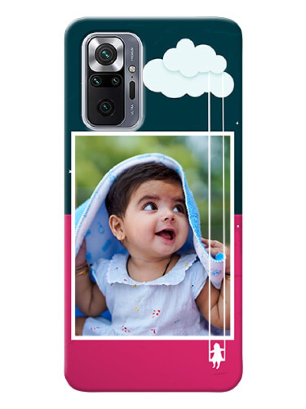 Custom Redmi Note 10 Pro custom phone covers: Cute Girl with Cloud Design