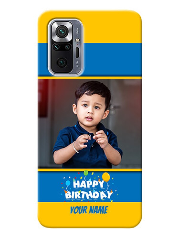 Custom Redmi Note 10 Pro Mobile Back Covers Online: Birthday Wishes Design
