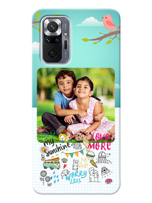 Custom Redmi Note 10 Pro phone cases online: Doodle love Design