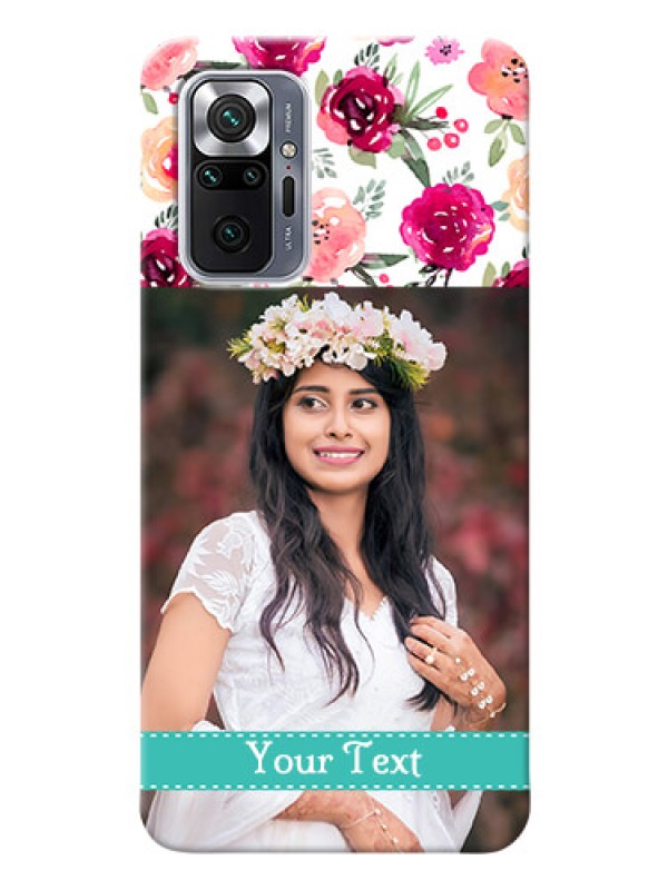 Custom Redmi Note 10 Pro Personalized Mobile Cases: Watercolor Floral Design