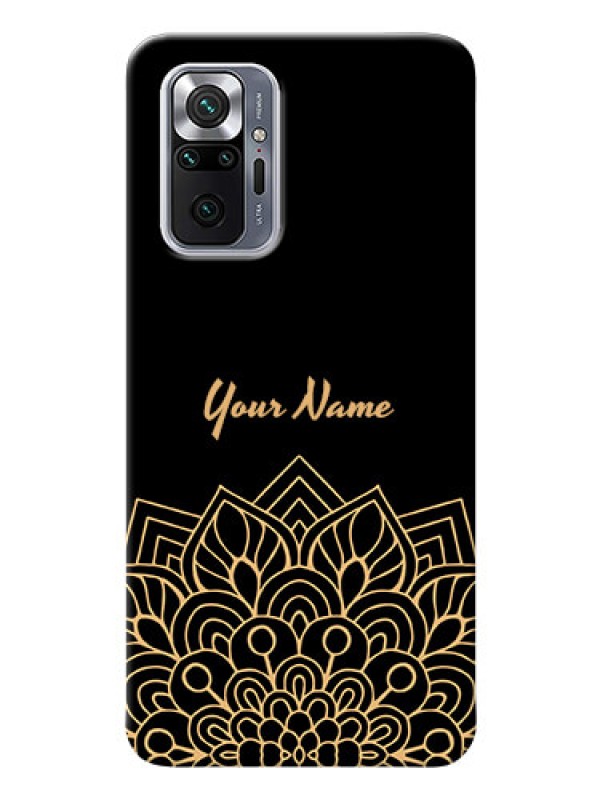 Custom Redmi Note 10 Pro Back Covers: Golden mandala Design