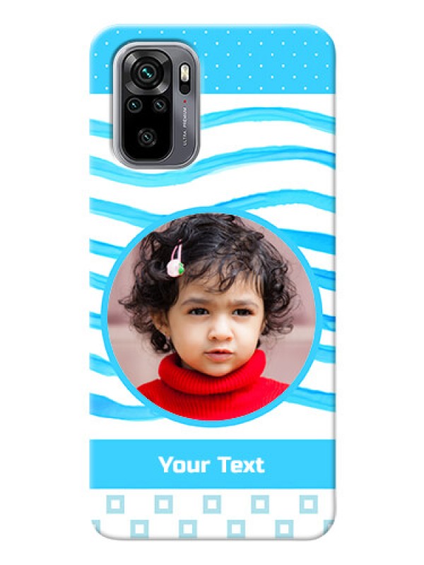 Custom Redmi Note 10 phone back covers: Simple Blue Case Design