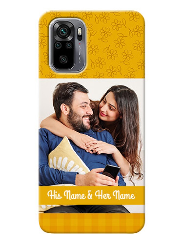 Custom Redmi Note 10 mobile phone covers: Yellow Floral Design
