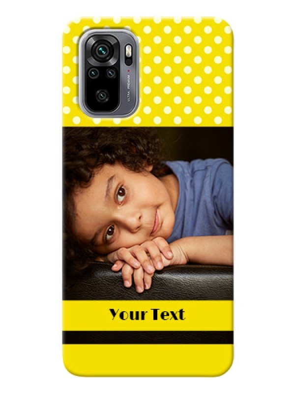 Custom Redmi Note 10 Custom Mobile Covers: Bright Yellow Case Design