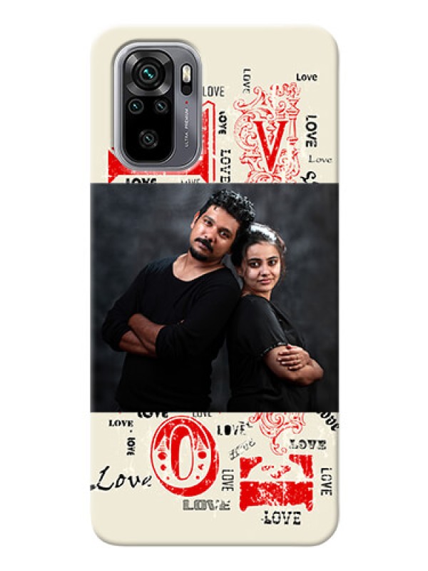 Custom Redmi Note 10 mobile cases online: Trendy Love Design Case