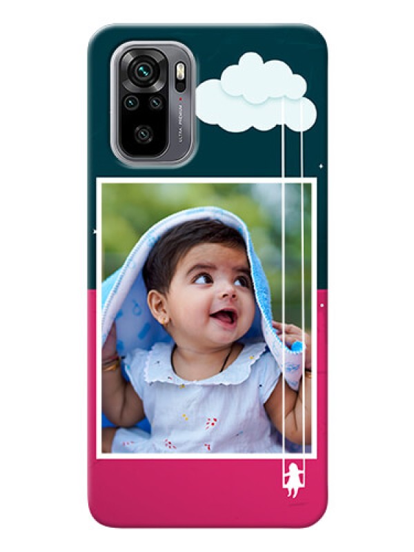Custom Redmi Note 10 custom phone covers: Cute Girl with Cloud Design