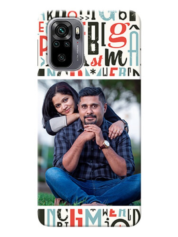 Custom Redmi Note 10 custom mobile phone covers: Alphabet Design