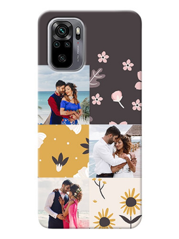 Custom Redmi Note 10 phone cases online: 3 Images with Floral Design