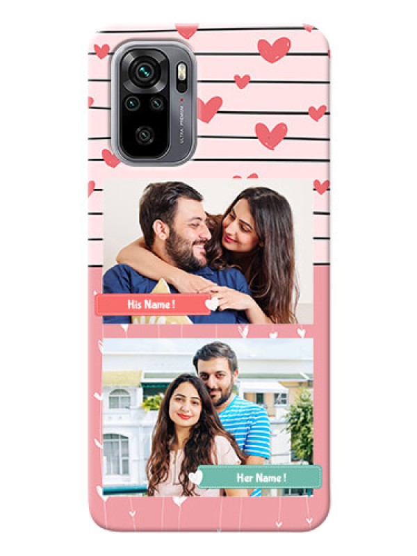 Custom Redmi Note 10 custom mobile covers: Photo with Heart Design