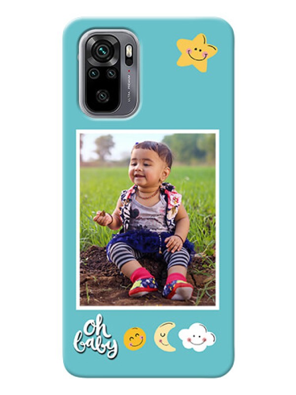 Custom Redmi Note 10 Personalised Phone Cases: Smiley Kids Stars Design