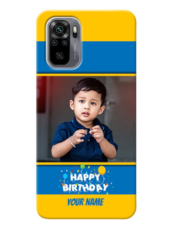 Custom Redmi Note 10 Mobile Back Covers Online: Birthday Wishes Design