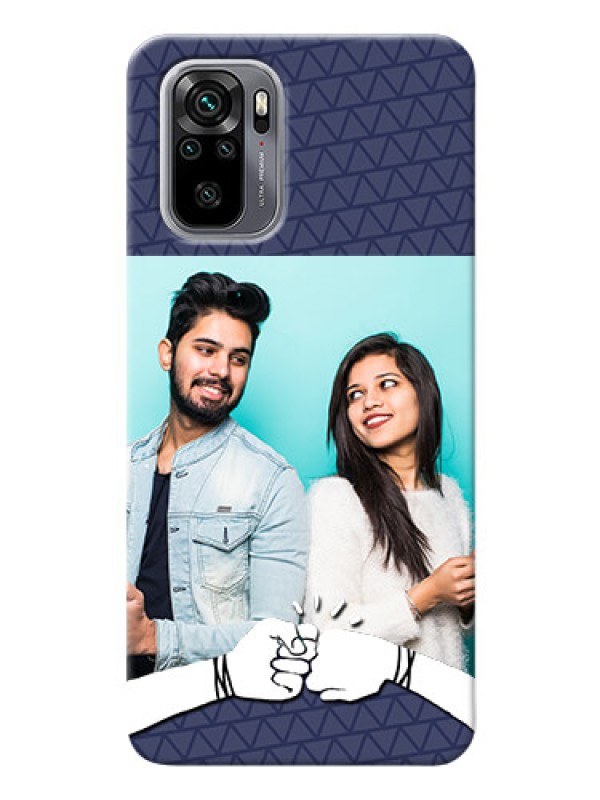 Custom Redmi Note 10 Mobile Covers Online with Best Friends Design  