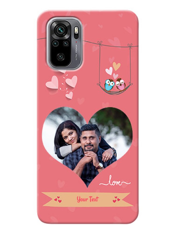 Custom Redmi Note 10 custom phone covers: Peach Color Love Design 