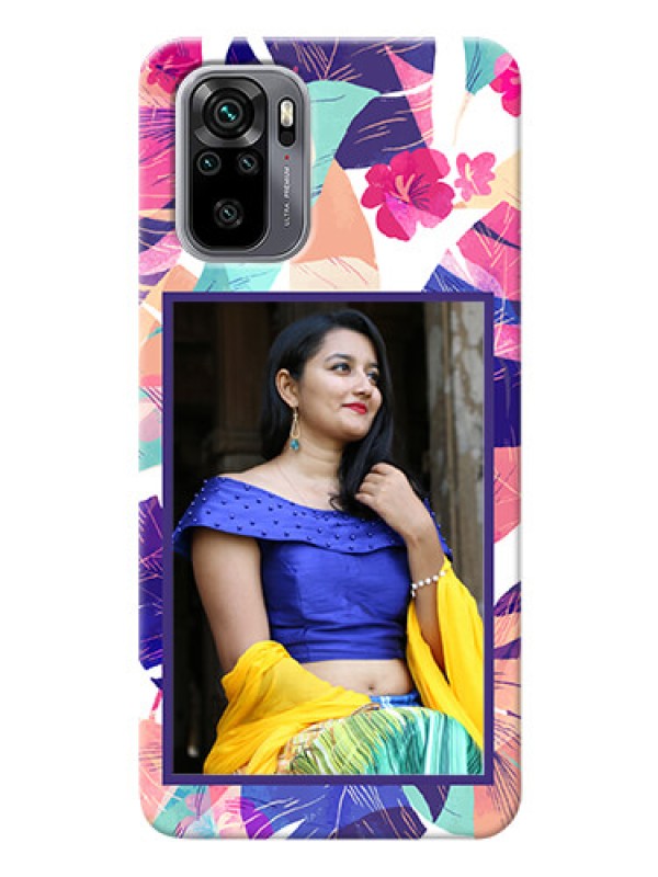 Custom Redmi Note 10 Personalised Phone Cases: Abstract Floral Design