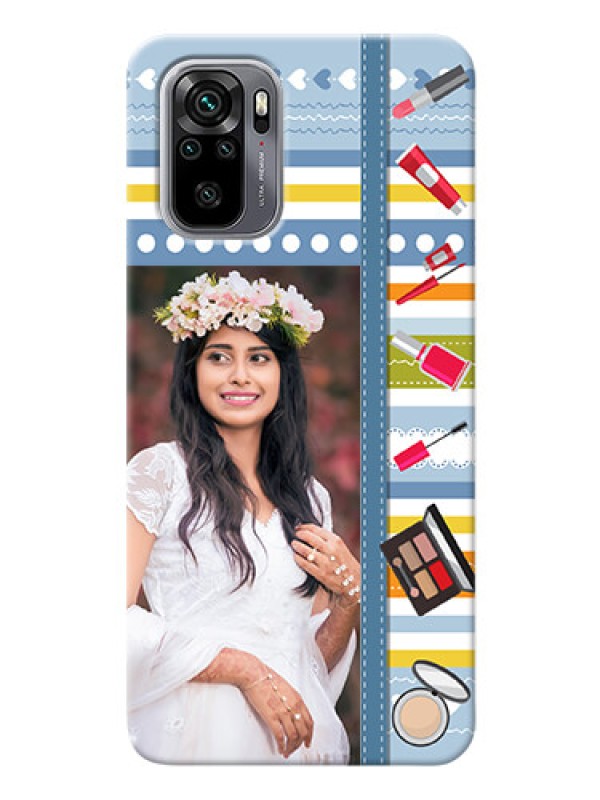 Custom Redmi Note 10 Personalized Mobile Cases: Makeup Icons Design