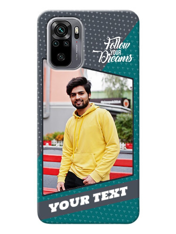 Custom Redmi Note 10 Back Covers: Background Pattern Design with Quote