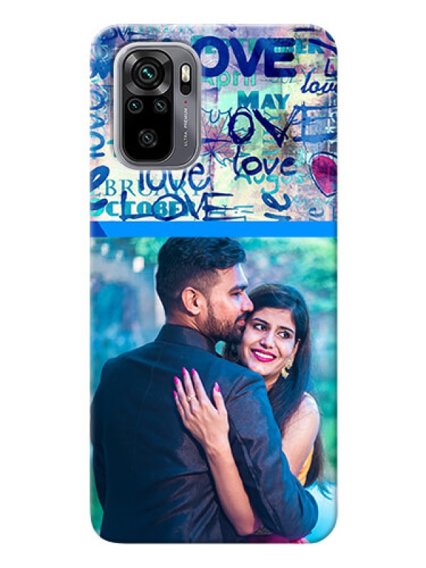 Custom Redmi Note 10s Mobile Covers Online: Colorful Love Design