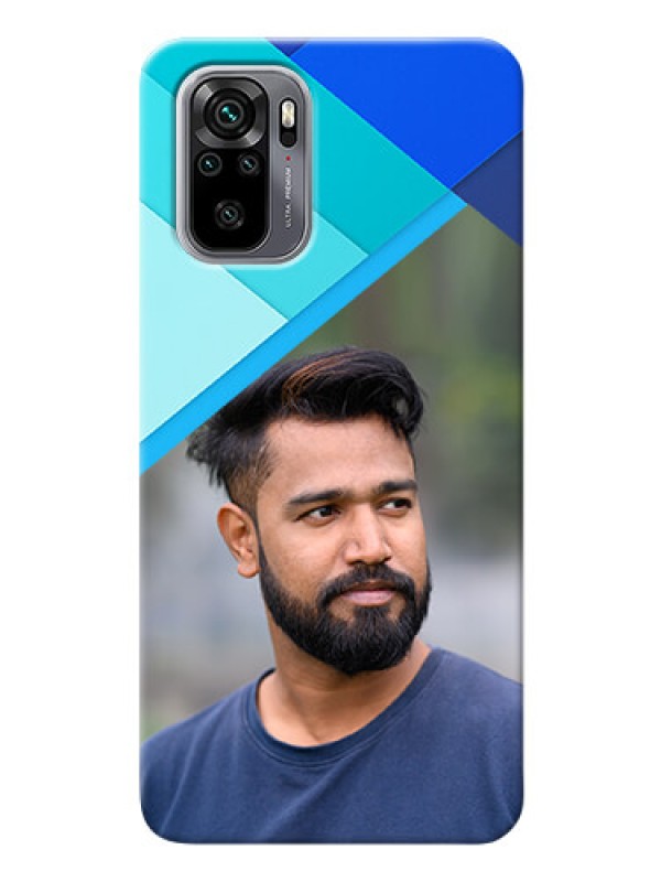 Custom Redmi Note 10s Phone Cases Online: Blue Abstract Cover Design