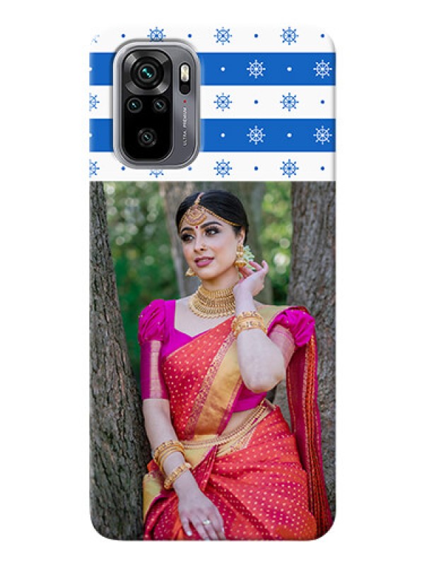 Custom Redmi Note 10s custom mobile covers: Snow Pattern Design