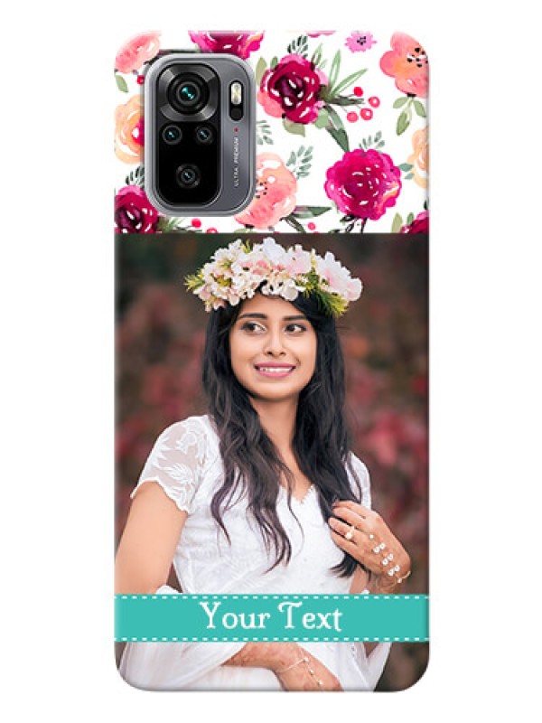 Custom Redmi Note 10s Personalized Mobile Cases: Watercolor Floral Design