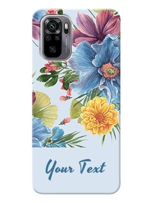 Custom Redmi Note 10S Custom Phone Cases: Stunning Watercolored Flowers Painting Design