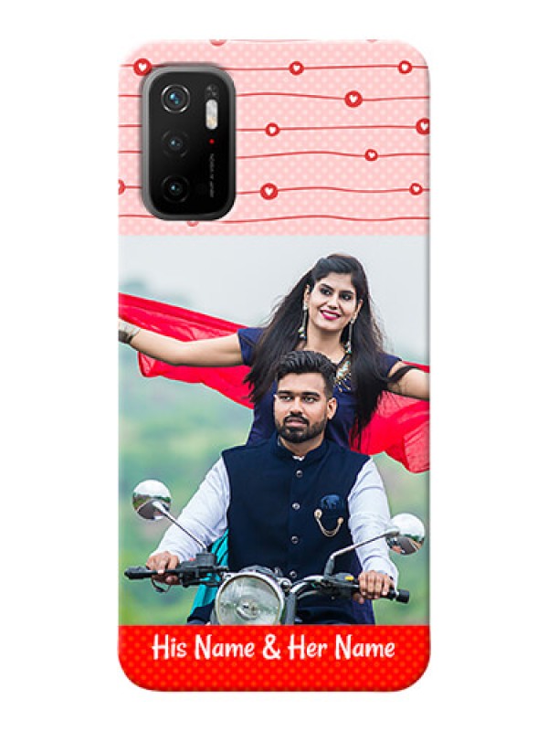 Custom Redmi Note 10T 5G Custom Phone Cases: Red Pattern Case Design