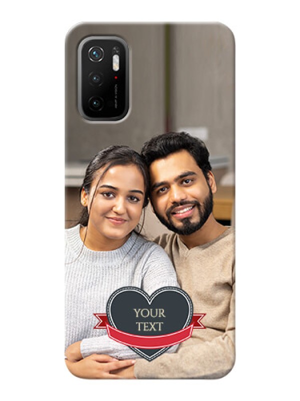 Custom Redmi Note 10T 5G mobile back covers online: Just Married Couple Design
