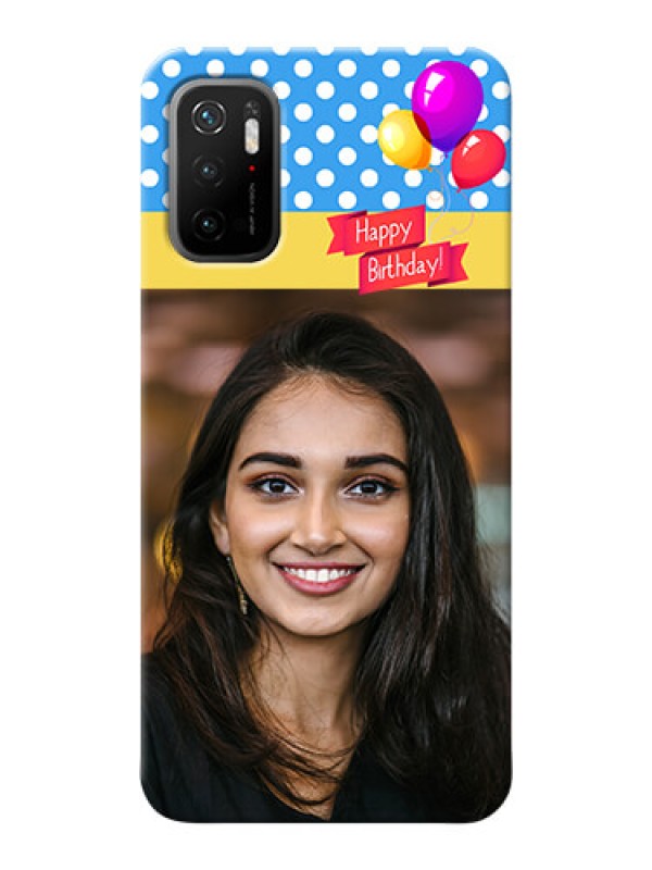 Custom Redmi Note 10T 5G custom mobile back covers: Happy Birthday Design