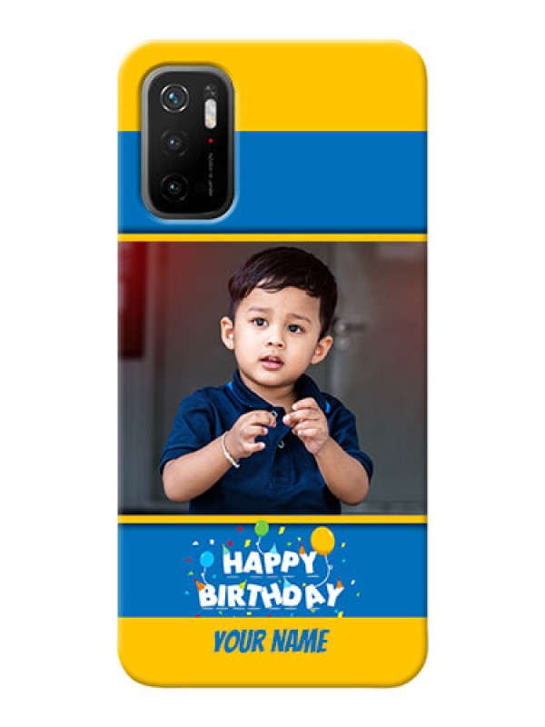 Custom Redmi Note 10T 5G Mobile Back Covers Online: Birthday Wishes Design