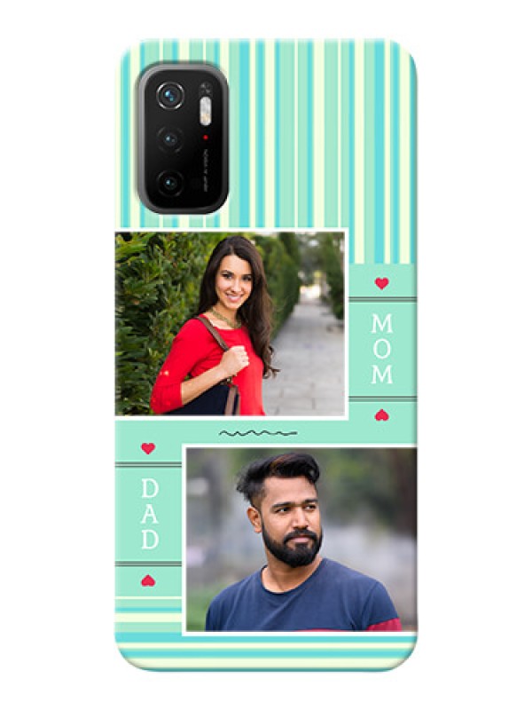 Custom Redmi Note 10T 5G custom mobile phone covers: Mom & Dad Pic Design