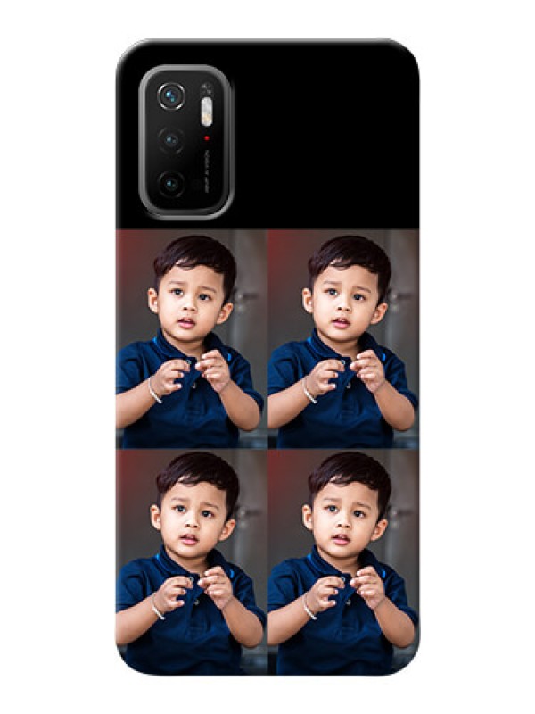 Custom Redmi Note 10T 5G 4 Image Holder on Mobile Cover
