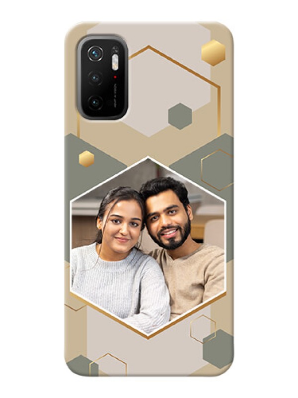 Custom Redmi Note 10T 5G Phone Back Covers: Stylish Hexagon Pattern Design