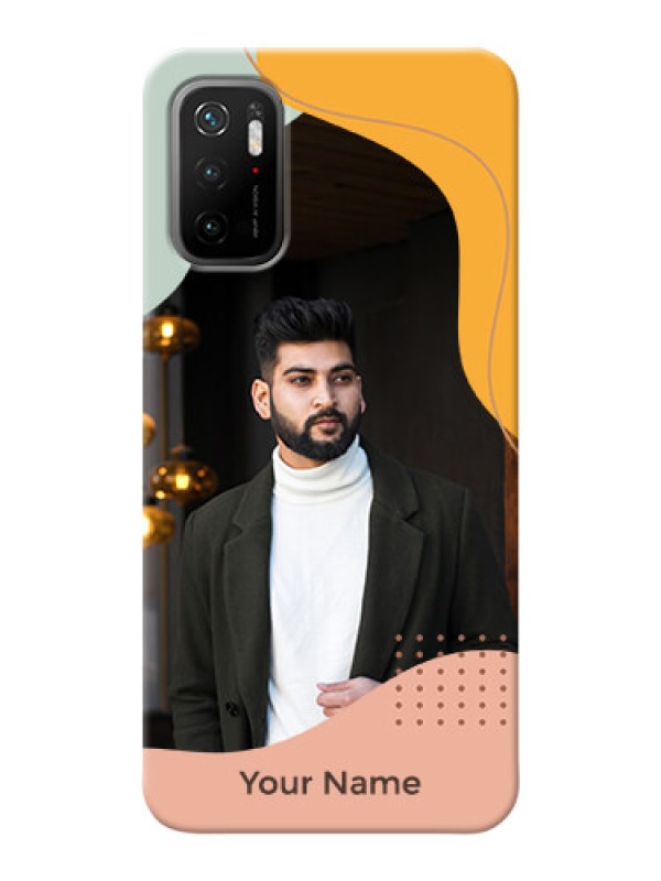Custom Redmi Note 10T 5G Custom Phone Cases: Tri-coloured overlay design