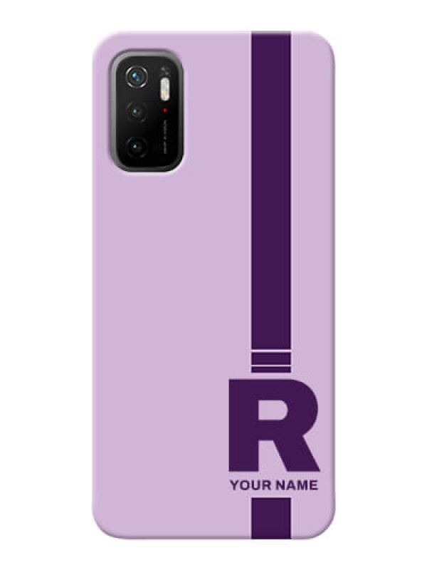 Custom Redmi Note 10T 5G Custom Phone Covers: Simple dual tone stripe with name Design