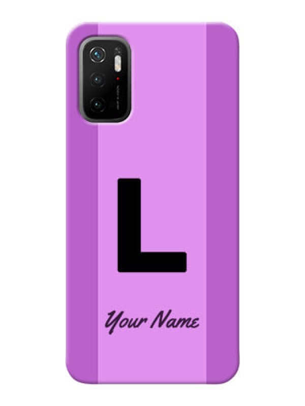 Custom Redmi Note 10T 5G Back Covers: Tri-color custom text Design