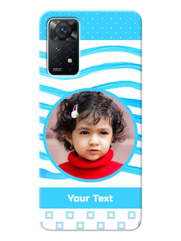 Custom Redmi Note 11 Pro 5G phone back covers: Simple Blue Case Design