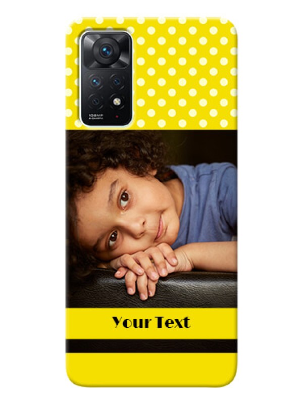 Custom Redmi Note 11 Pro 5G Custom Mobile Covers: Bright Yellow Case Design