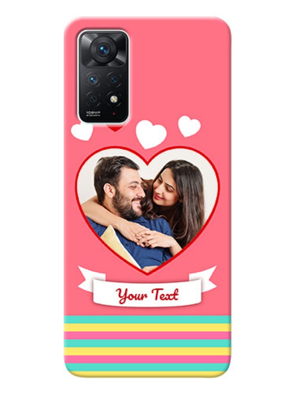 Custom Redmi Note 11 Pro 5G Personalised mobile covers: Love Doodle Design