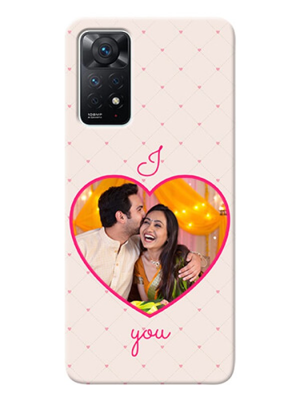 Custom Redmi Note 11 Pro 5G Personalized Mobile Covers: Heart Shape Design