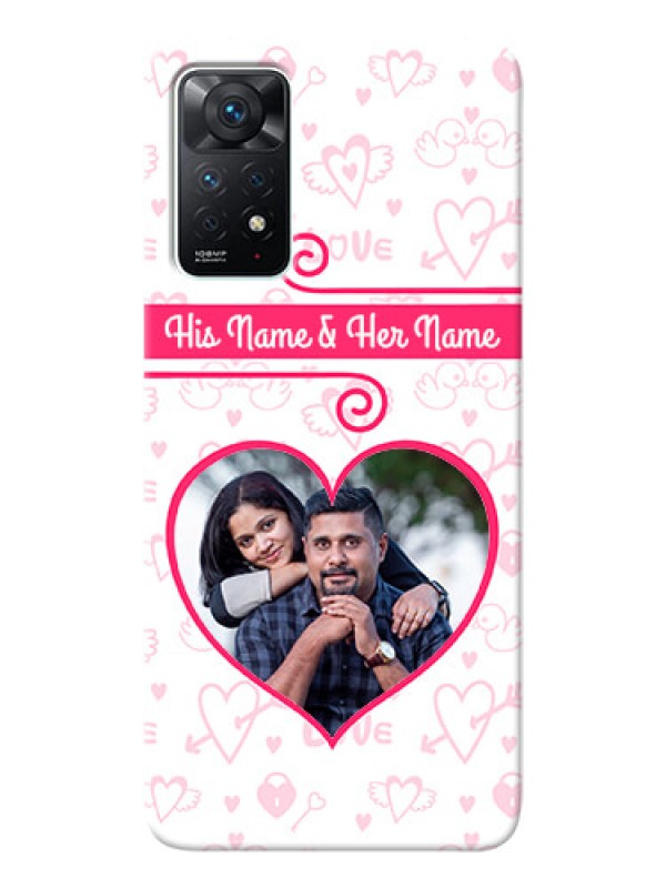 Custom Redmi Note 11 Pro 5G Personalized Phone Cases: Heart Shape Love Design