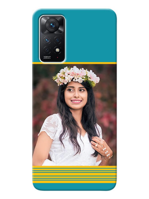 Custom Redmi Note 11 Pro 5G personalized phone covers: Yellow & Blue Design