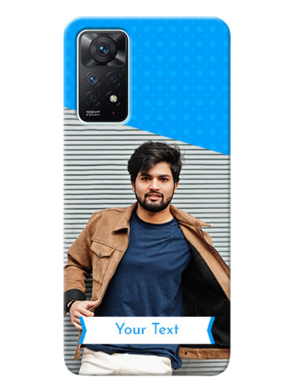 Custom Redmi Note 11 Pro 5G Personalized Mobile Covers: Simple Blue Color Dotted Design