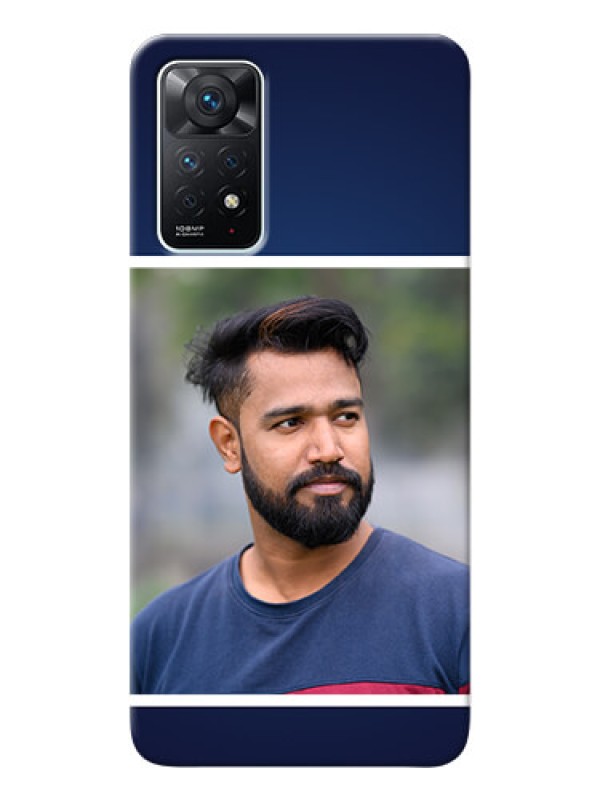 Custom Redmi Note 11 Pro 5G Mobile Cases: Simple Royal Blue Design