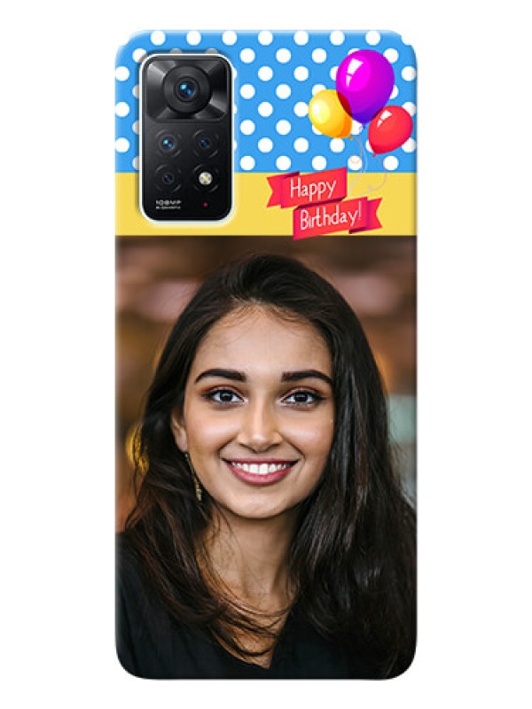 Custom Redmi Note 11 Pro 5G custom mobile back covers: Happy Birthday Design