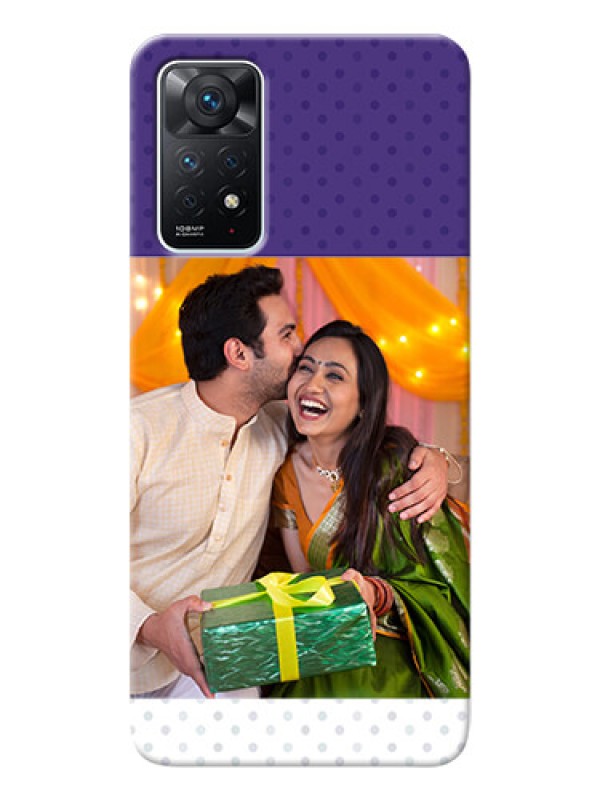 Custom Redmi Note 11 Pro 5G mobile phone cases: Violet Pattern Design