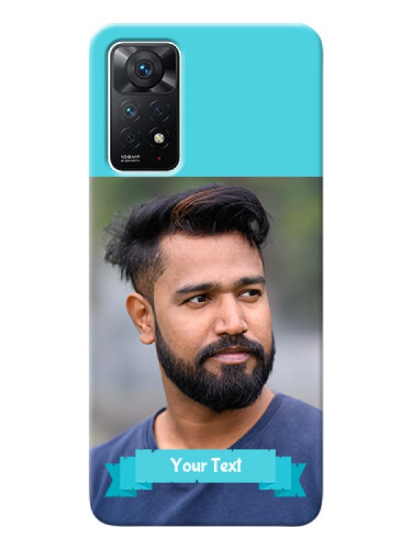 Custom Redmi Note 11 Pro 5G Personalized Mobile Covers: Simple Blue Color Design