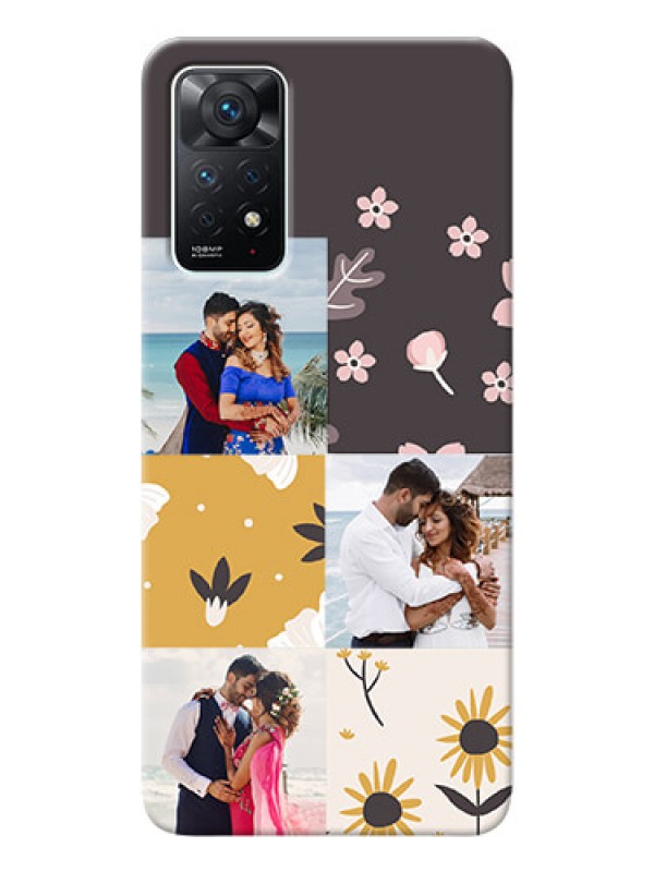 Custom Redmi Note 11 Pro 5G phone cases online: 3 Images with Floral Design